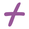 Purple plus sign icon used to add a new item (button)